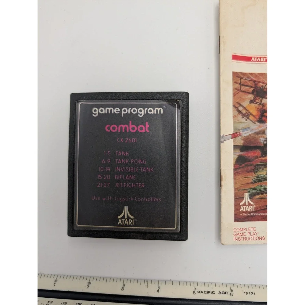 Atari 2600 Combat Game Cartridge CX-2601 with Original Manual Instructions